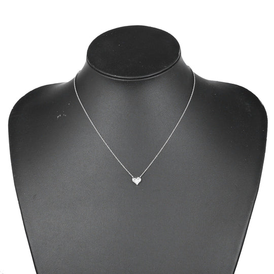 TIFFANY&Co. Necklace Pt950Platinum, Diamond gold Sentimental heart Women Used Authentic