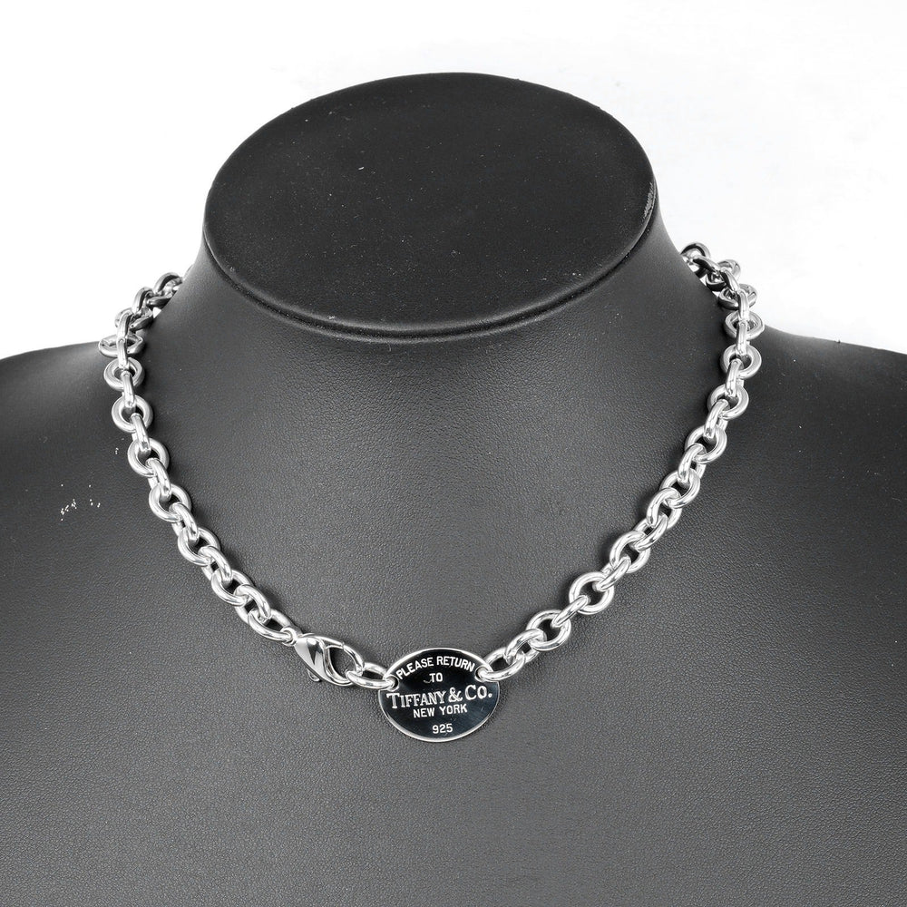 TIFFANY&Co. Necklace Silver925 Silver Return to TIFFANY & Co. oval tag Women Used Authentic