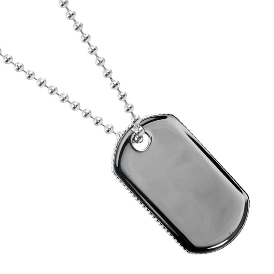 TIFFANY&Co. Necklace Silver925 Silver Dog tag coin edge Women Used Authentic