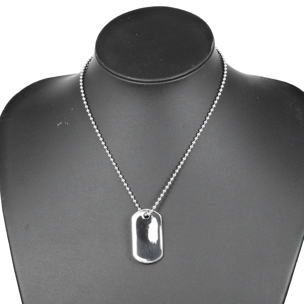 TIFFANY&Co. Necklace Silver925 Silver Dog tag coin edge Women Used Authentic