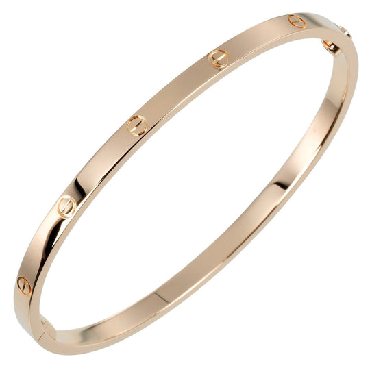 CARTIER bracelet K18 Pink Gold gold #17 Love SM Women 17 Used Authentic