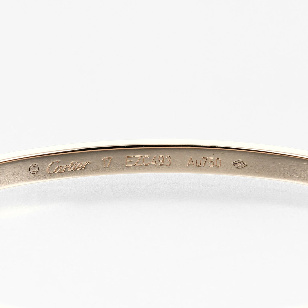 CARTIER bracelet K18 Pink Gold gold #17 Love SM Women 17 Used Authentic