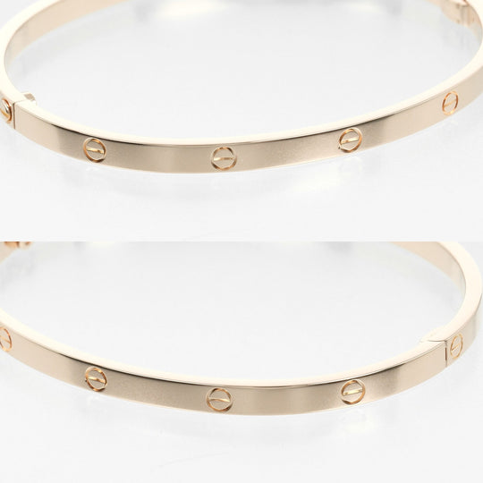 CARTIER bracelet K18 Pink Gold gold #17 Love SM Women 17 Used Authentic