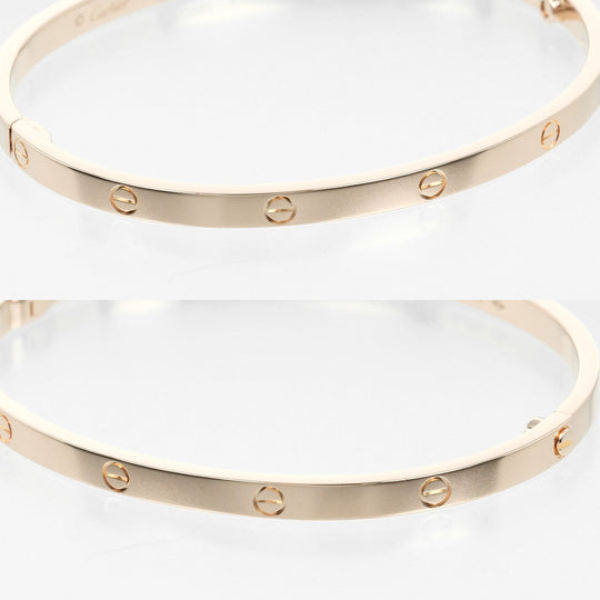 CARTIER bracelet K18 Pink Gold gold #17 Love SM Women 17 Used Authentic