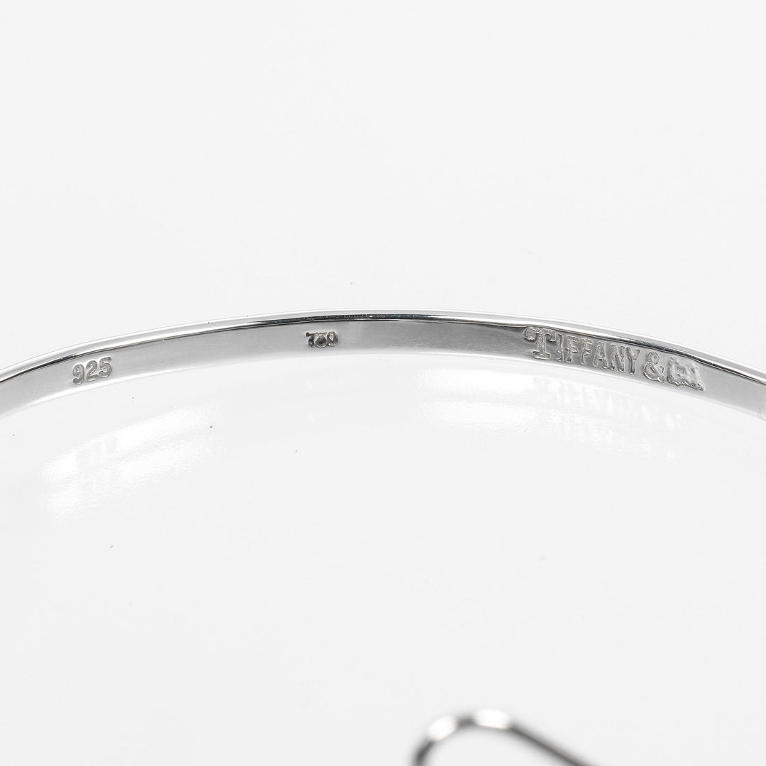 TIFFANY&Co. Bangle Silver925, K18 Yellow Gold Silver hook & eye double heart Women Used Authentic