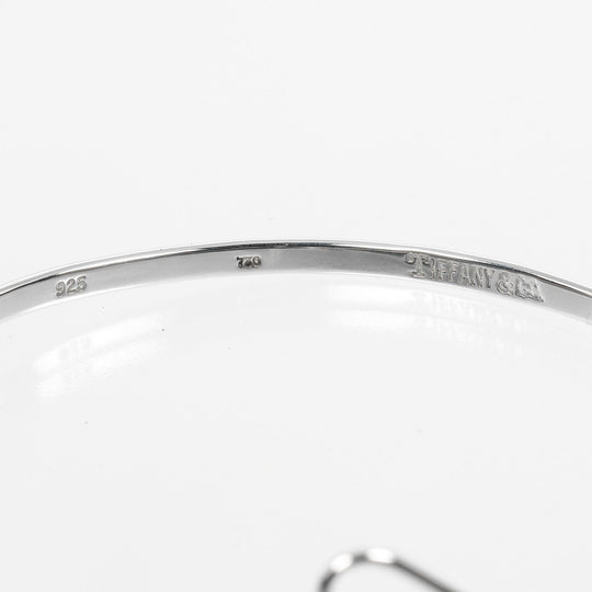 TIFFANY&Co. Bangle Silver925, K18 Yellow Gold Silver hook & eye double heart Women Used Authentic