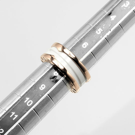 BVLGARI Ring K18 pink gold, ceramic gold Fine jewelry Be zero one Women Secondhand Authentic