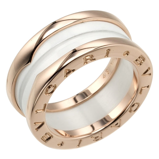 BVLGARI Ring K18 pink gold, ceramic gold Fine jewelry Be zero one Women Secondhand Authentic