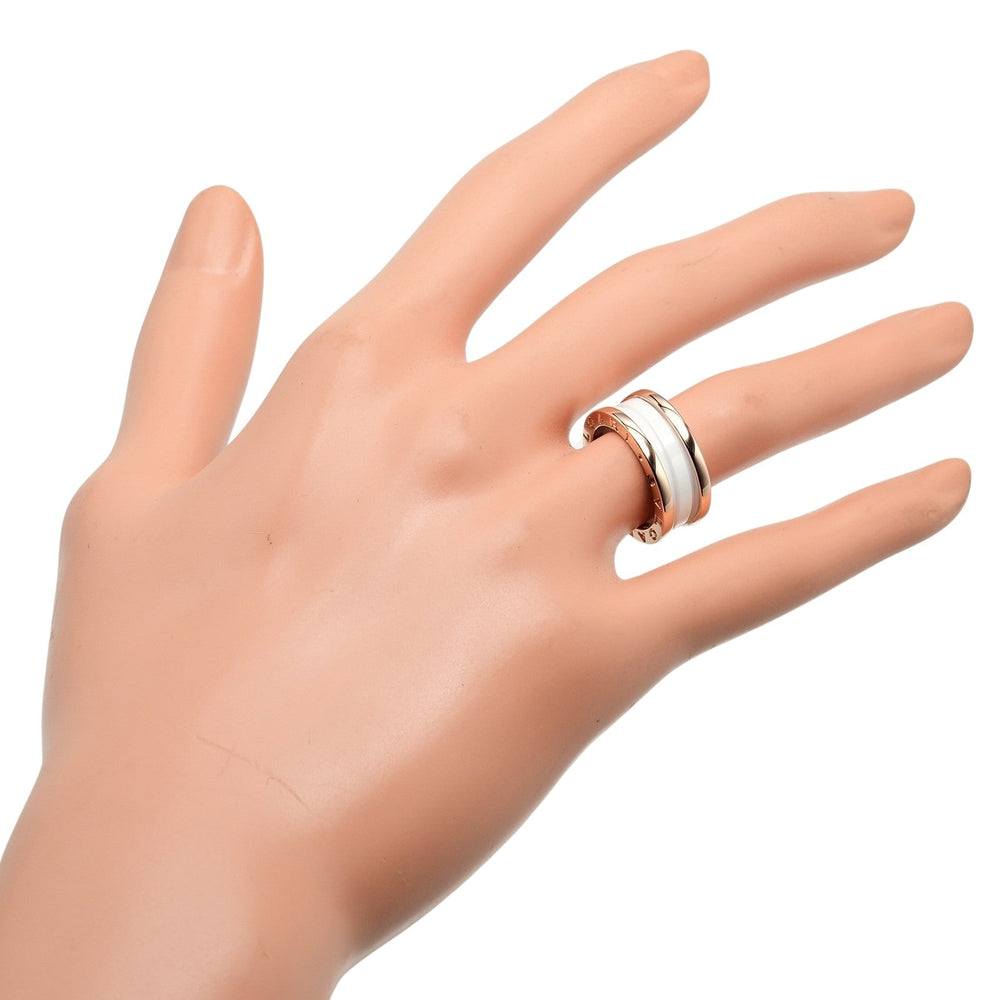 BVLGARI Ring K18 pink gold, ceramic gold Fine jewelry Be zero one Women Secondhand Authentic