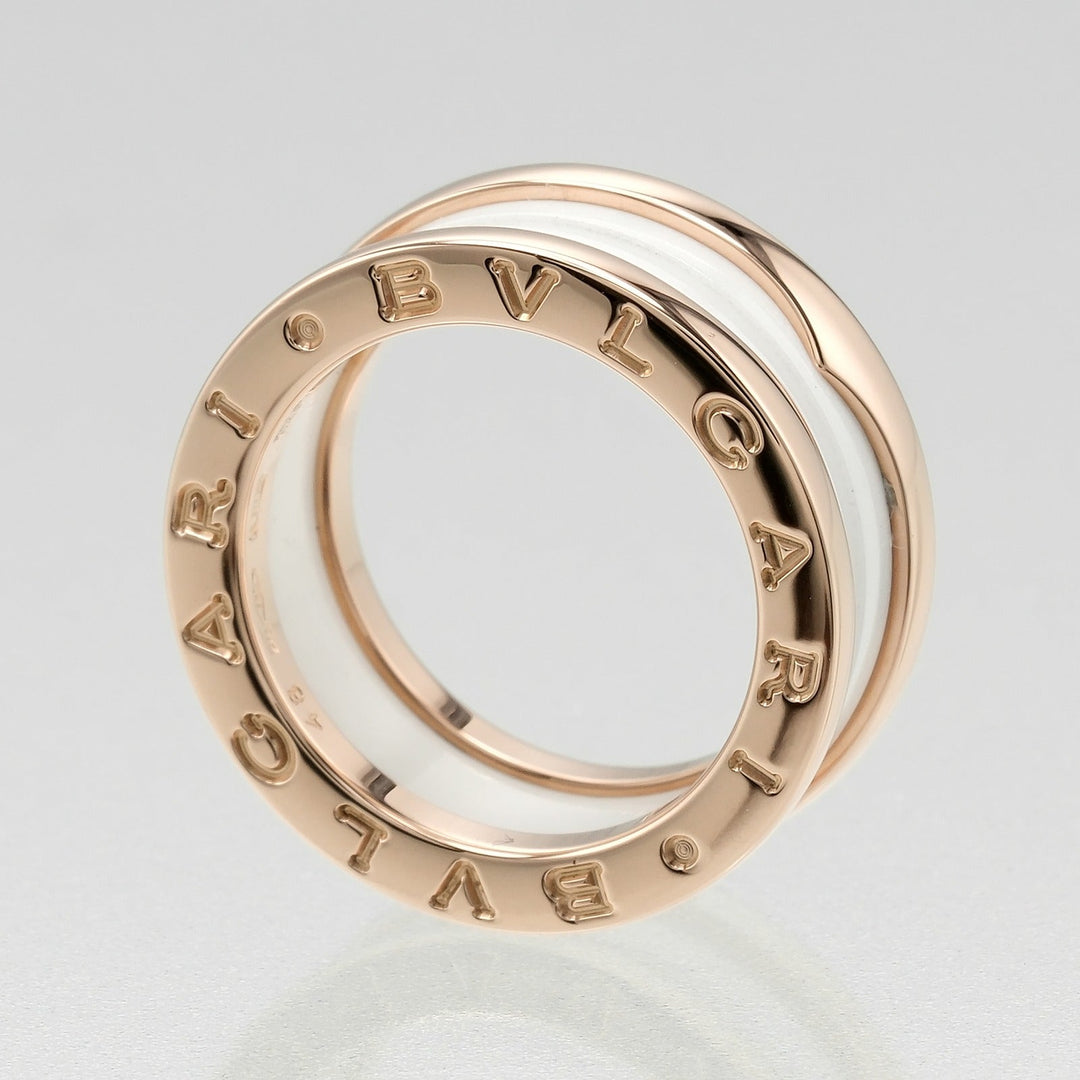 BVLGARI Ring K18 pink gold, ceramic gold Fine jewelry Be zero one Women Secondhand Authentic