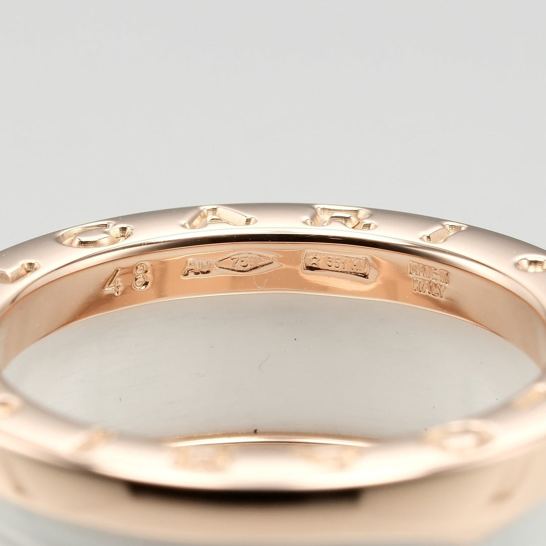 BVLGARI Ring K18 pink gold, ceramic gold Fine jewelry Be zero one Women Secondhand Authentic
