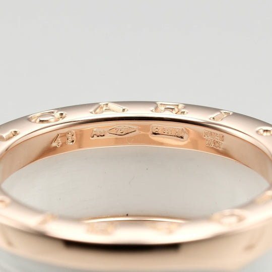 BVLGARI Ring K18 pink gold, ceramic gold Fine jewelry Be zero one Women Secondhand Authentic