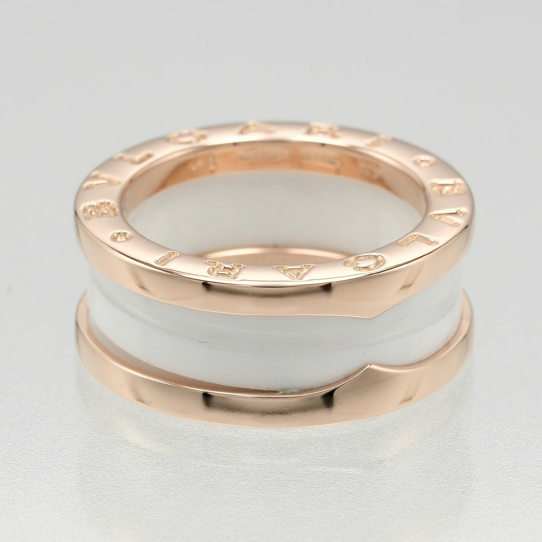 BVLGARI Ring K18 pink gold, ceramic gold Fine jewelry Be zero one Women Secondhand Authentic