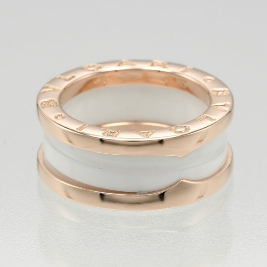 BVLGARI Ring K18 pink gold, ceramic gold Fine jewelry Be zero one Women Secondhand Authentic