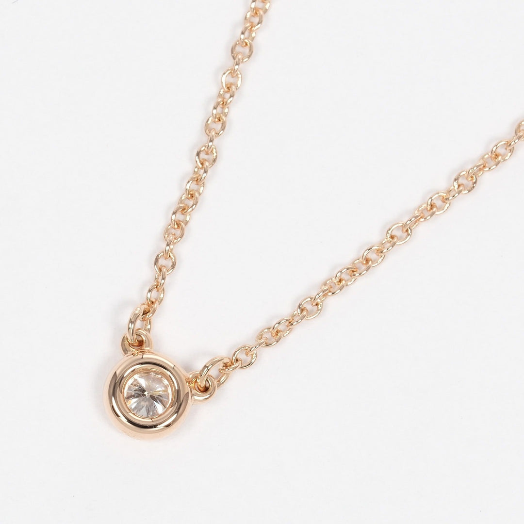 TIFFANY&Co. Necklace K18 pink gold, diamond gold Top width 0.2" By the yard Women Used Authentic