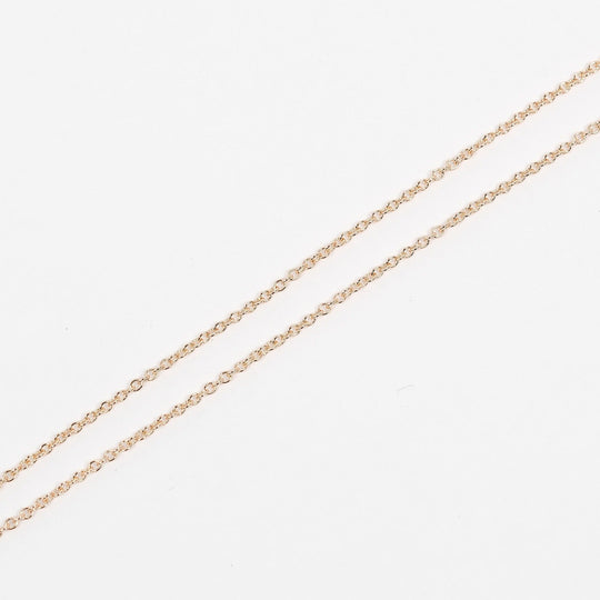 TIFFANY&Co. Necklace K18 pink gold, diamond gold Top width 0.2" By the yard Women Used Authentic