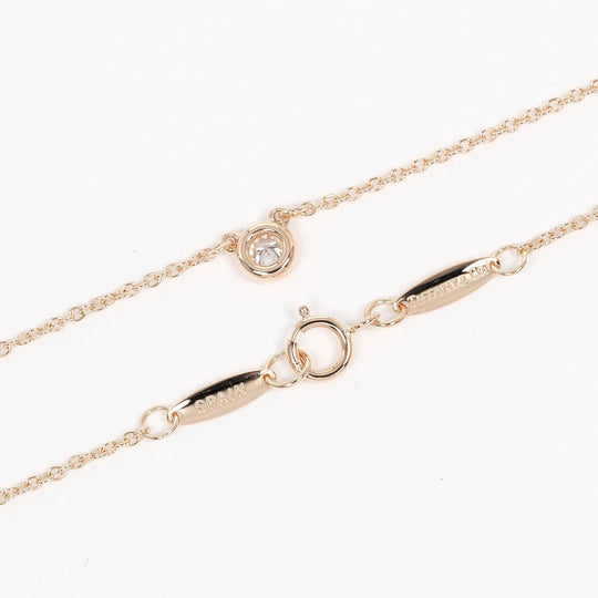 TIFFANY&Co. Necklace K18 pink gold, diamond gold Top width 0.2" By the yard Women Used Authentic