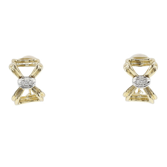 TIFFANY&Co. Earring Pt950Platinum, K18 Yellow Gold, Diamond gold Women Used Authentic