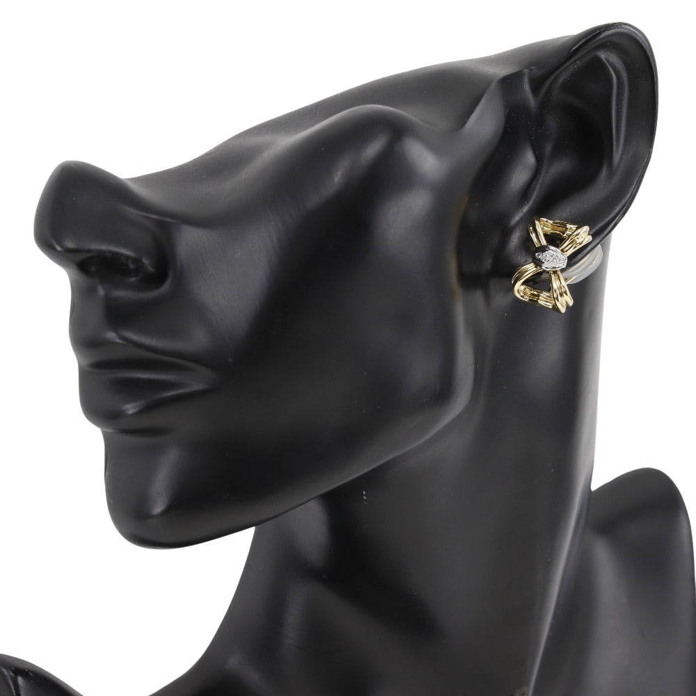TIFFANY&Co. Earring Pt950Platinum, K18 Yellow Gold, Diamond gold Women Used Authentic