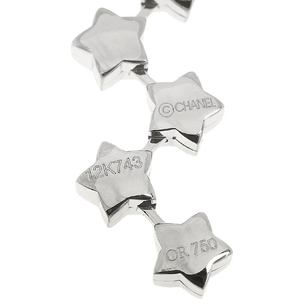 CHANEL Necklace K18 White Gold, Diamond Silver comet star Women Used Authentic