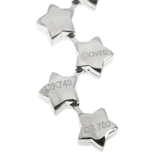 CHANEL Necklace K18 White Gold, Diamond Silver comet star Women Used Authentic
