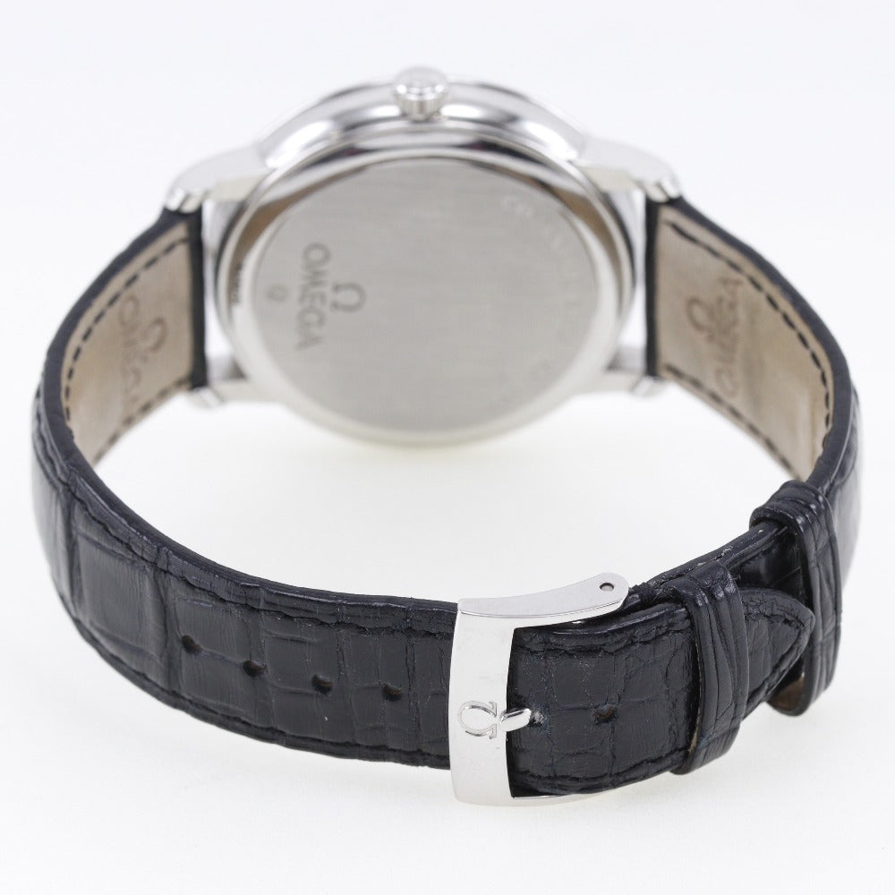 OMEGA Watches Mechanical Automatic 4813.50 Stainless Steel , Leather black cal.2202 Prestige De Ville black dial Women Used Authentic