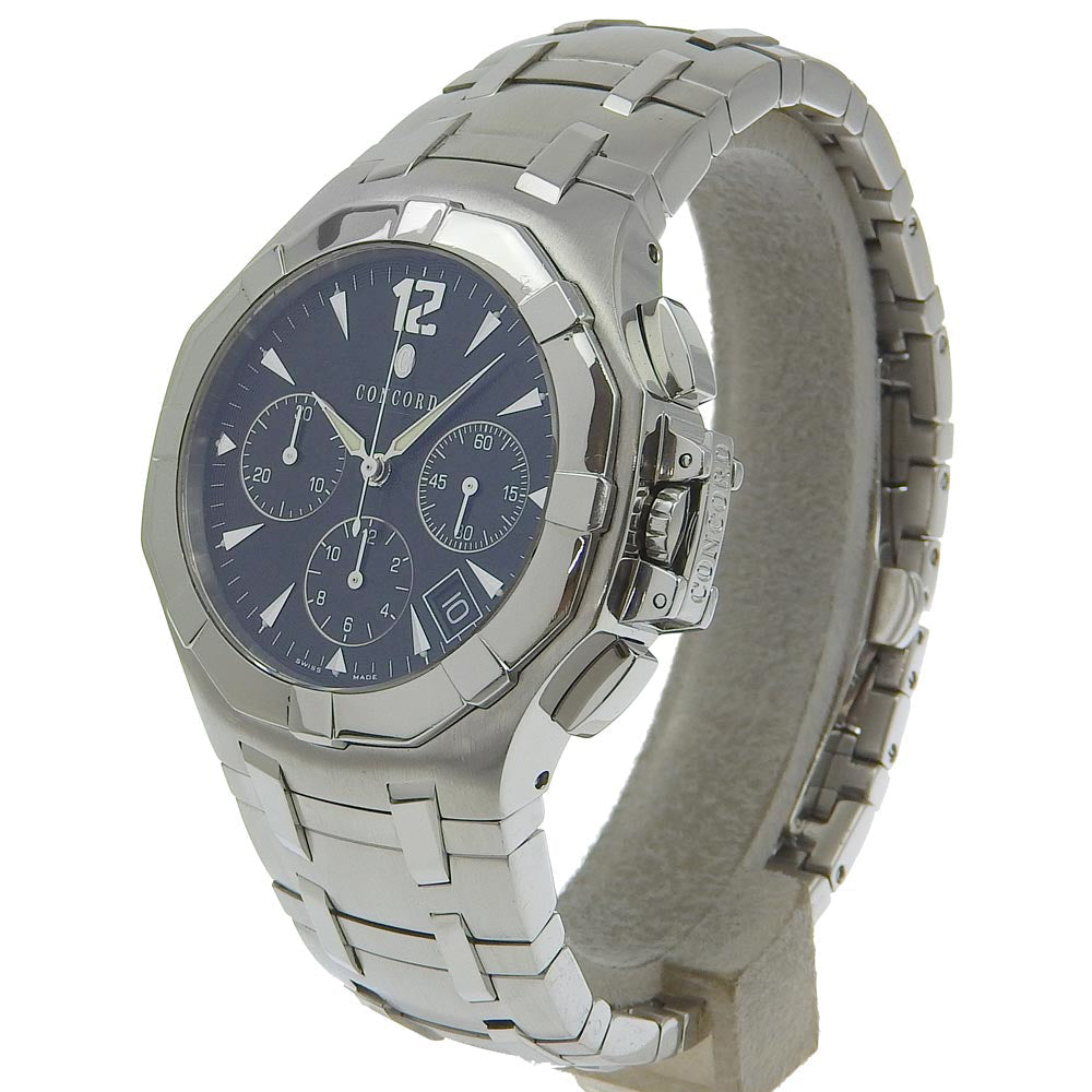Concord Watches Mechanical Automatic 14.H7.1892 Stainless Steel black Saratoga black dial mens Used Authentic