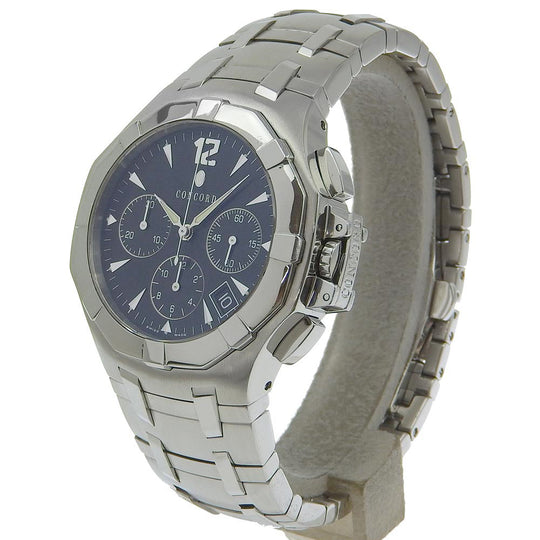 Concord Watches Mechanical Automatic 14.H7.1892 Stainless Steel black Saratoga black dial mens Used Authentic