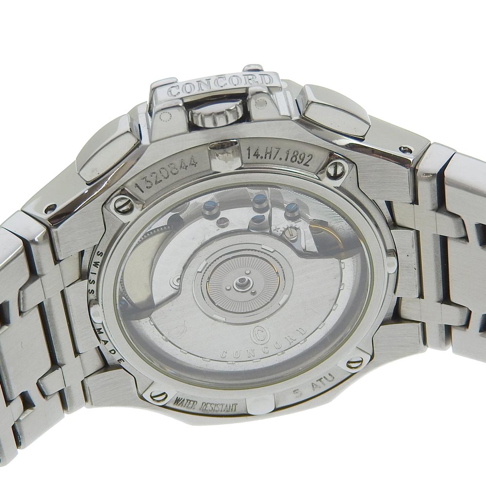 Concord Watches Mechanical Automatic 14.H7.1892 Stainless Steel black Saratoga black dial mens Used Authentic