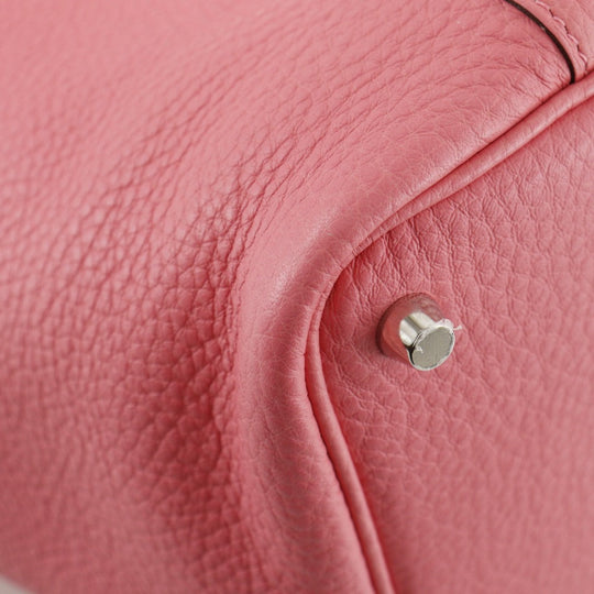 HERMES Handbag Taurillon Clemence pink Picotan Rock 18 PM Women Used Authentic