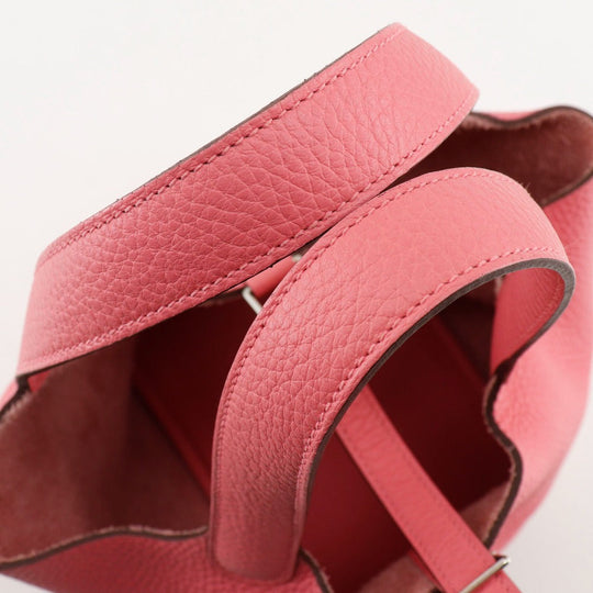 HERMES Handbag Taurillon Clemence pink Picotan Rock 18 PM Women Used Authentic