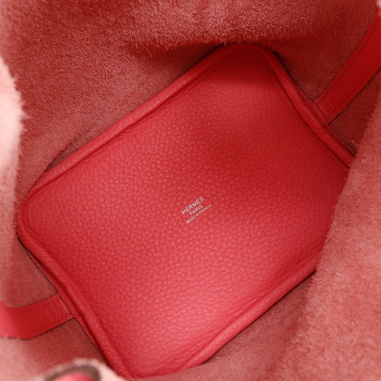 HERMES Handbag Taurillon Clemence pink Picotan Rock 18 PM Women Used Authentic