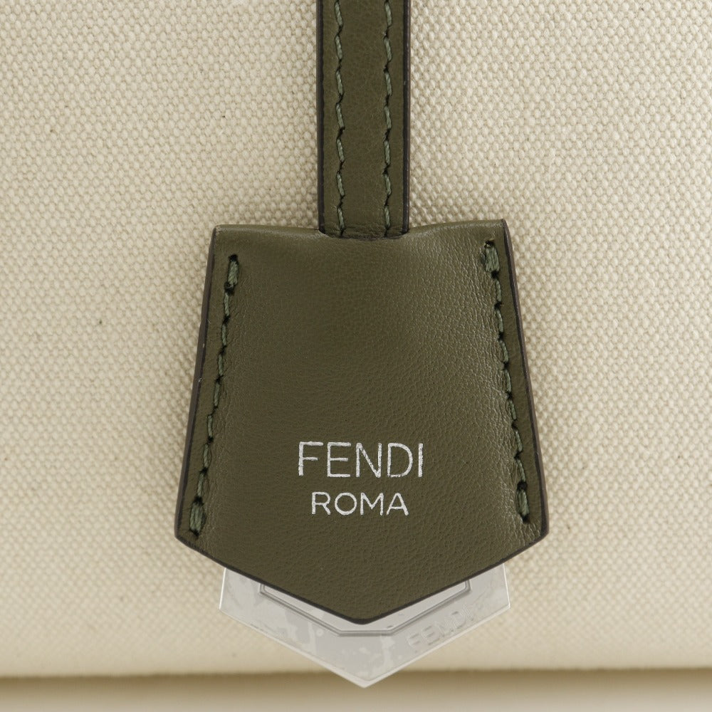 FENDI Shoulder Bag 8BL124 Canvas, Leather Beige / khaki 2WAY handbag By the way medium Women Used Authentic