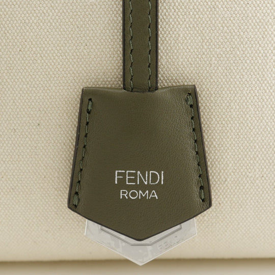 FENDI Shoulder Bag 8BL124 Canvas, Leather Beige / khaki 2WAY handbag By the way medium Women Used Authentic