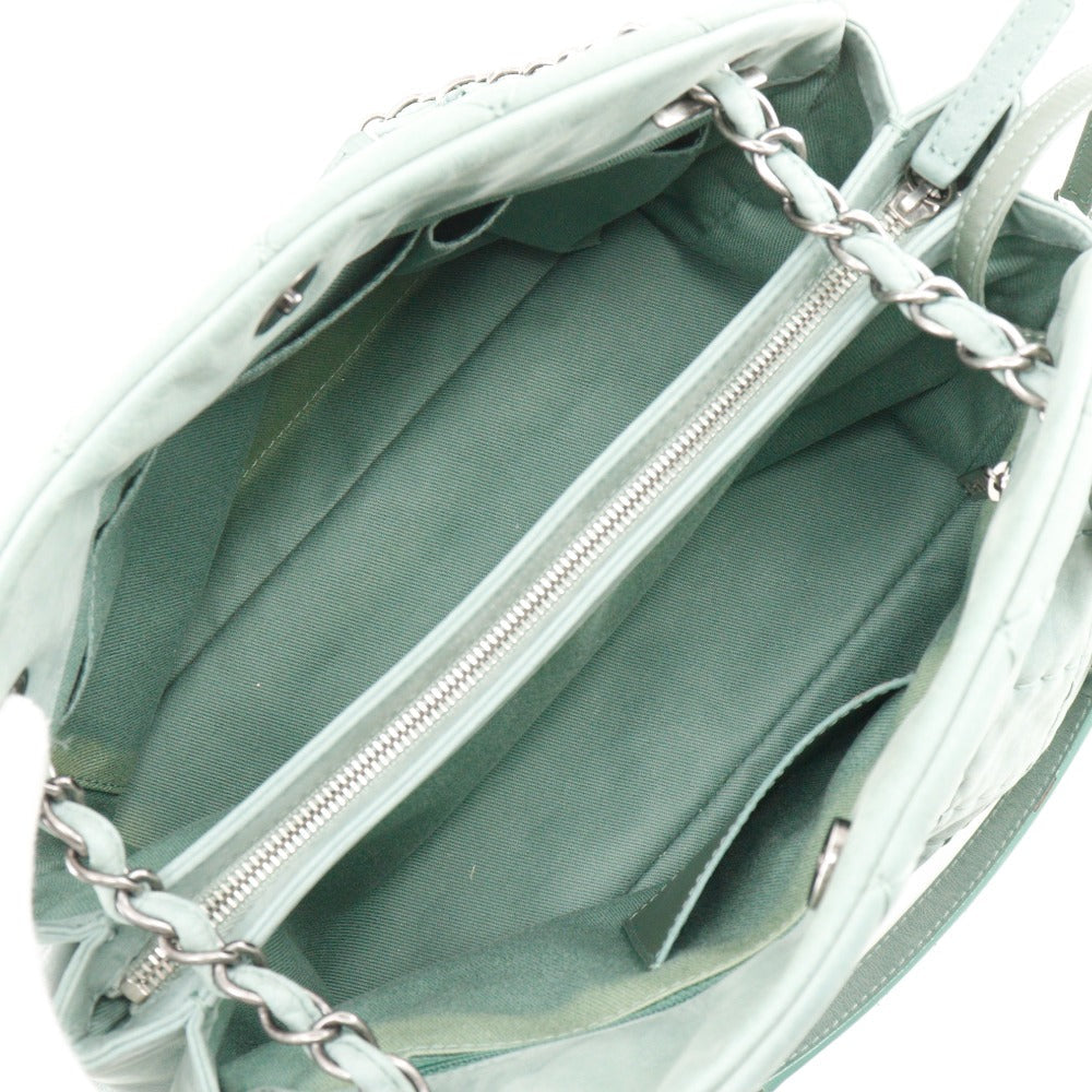 CHANEL Shoulder Bag A50558 Calfskin Green Wild stitch Mademoiselle boring bag