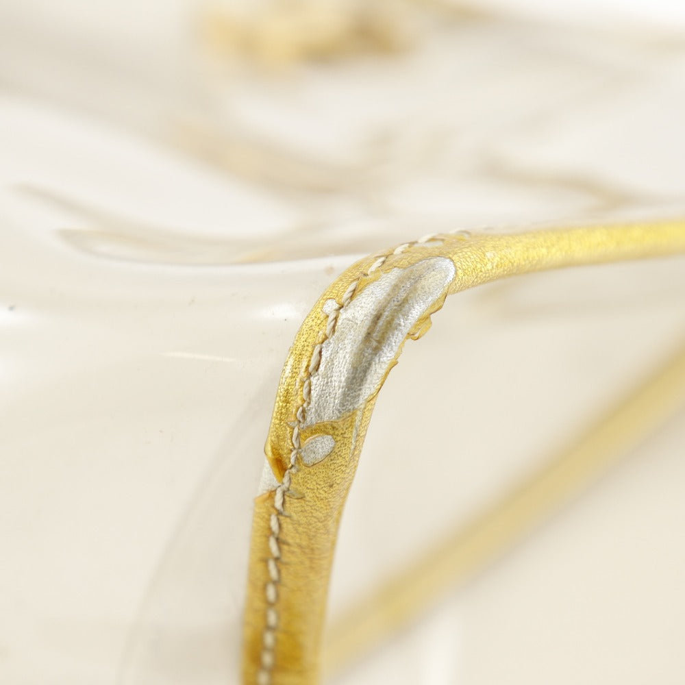 CHANEL Tote Bag Plastics Gold / clear Chain tote COCO Mark Women Used Authentic