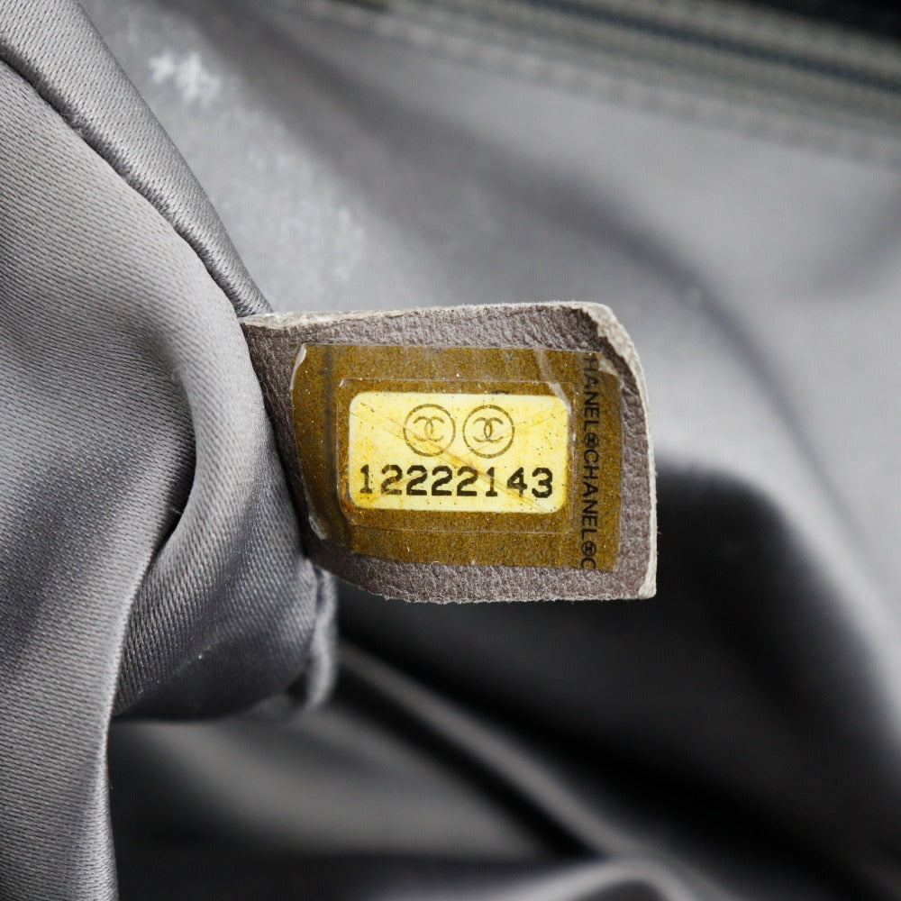 CHANEL Shoulder Bag Patent leather black Double chain ChainShoulder