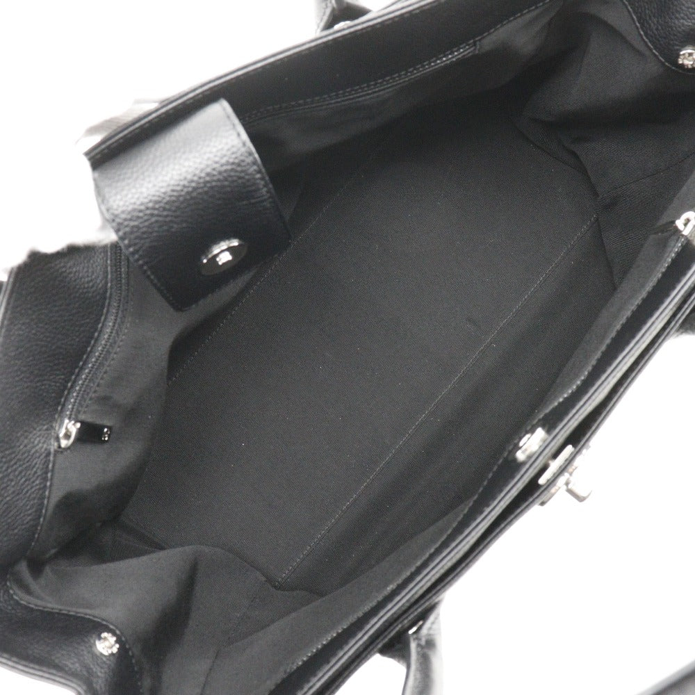 CHANEL Tote Bag A15206 Caviar skin black 2WAYShoulder Executive tote Women Used Authentic