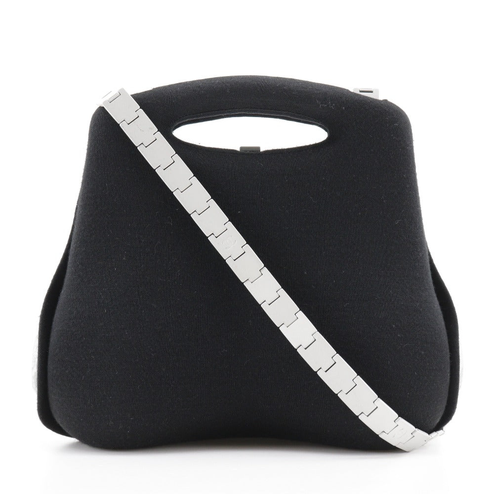 CHANEL Handbag cotton black 2WAYShoulder 2005 Premium Edition Hip bag Women Used Authentic