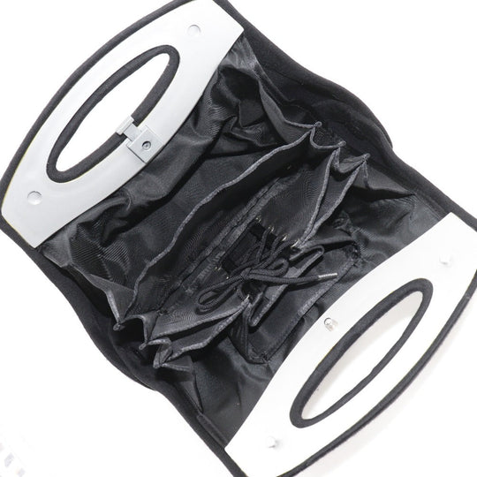 CHANEL Handbag cotton black 2WAYShoulder 2005 Premium Edition Hip bag Women Used Authentic