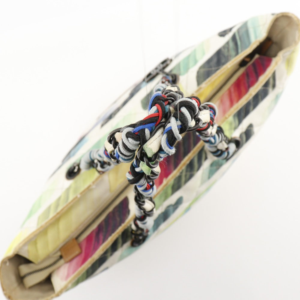 CHANEL Tote Bag canvas multicolor/white COCO Mark Colorama Chain tote Women Used Authentic