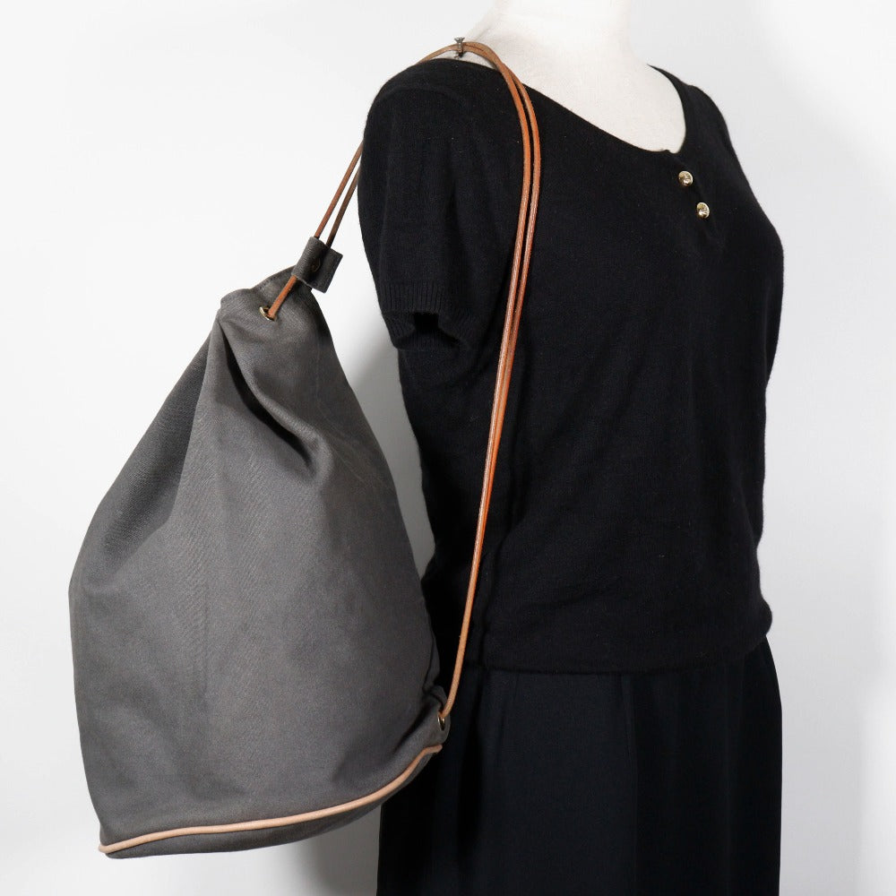 HERMES Shoulder Bag cotton gray one belt POSITION MIMILL unisex(Unisex) Used Authentic