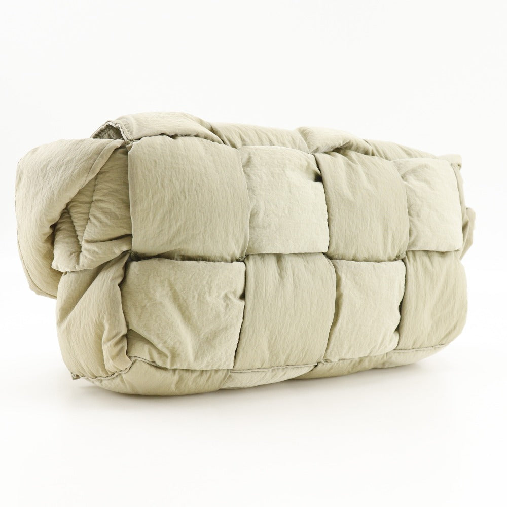 BOTTEGAVENETA Shoulder Bag Nylon khaki MAXI INTRECCIATO Padded Tech Cassette unisex(Unisex) Used Authentic