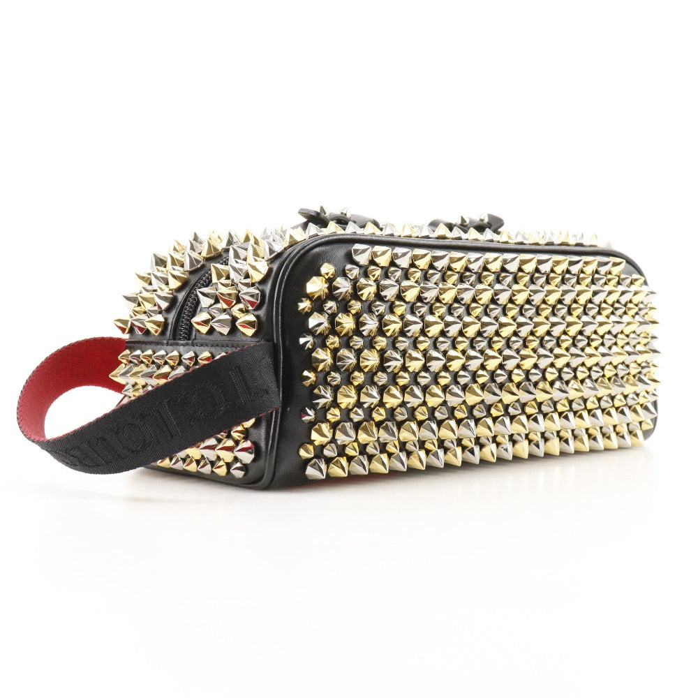 Christian Louboutin business bag Calfskin black Studs Spike Rock