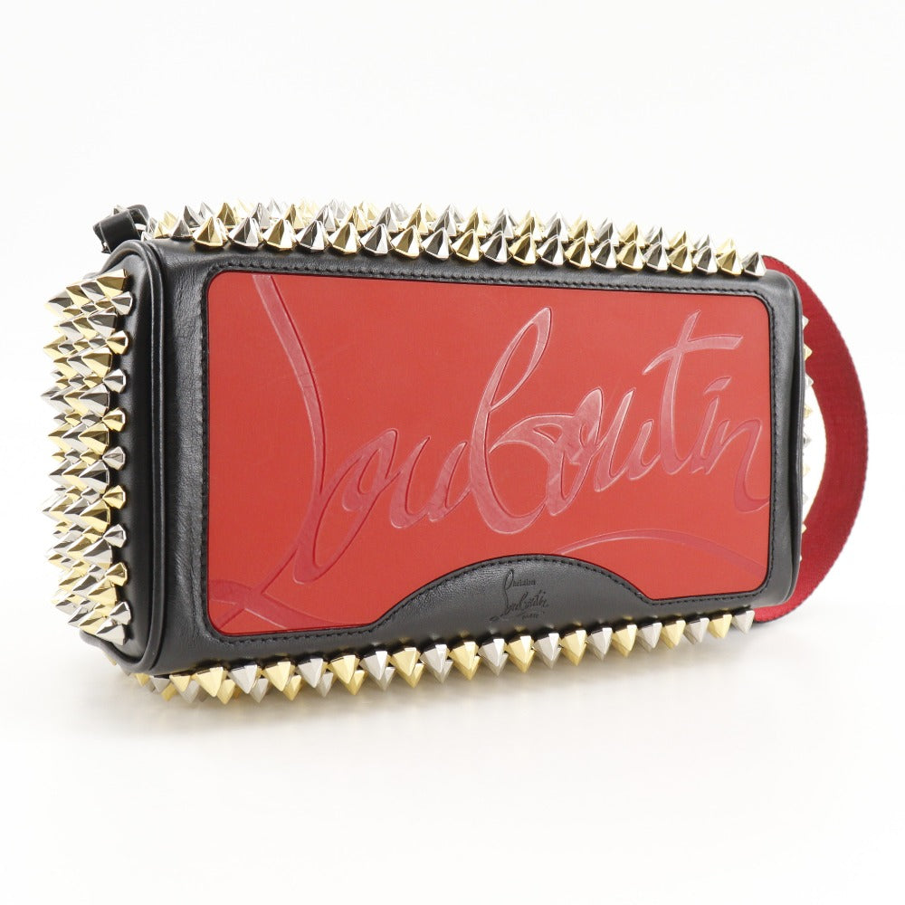 Christian Louboutin business bag Calfskin black Studs Spike Rock