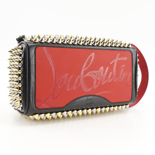 Christian Louboutin business bag Calfskin black Studs Spike Rock