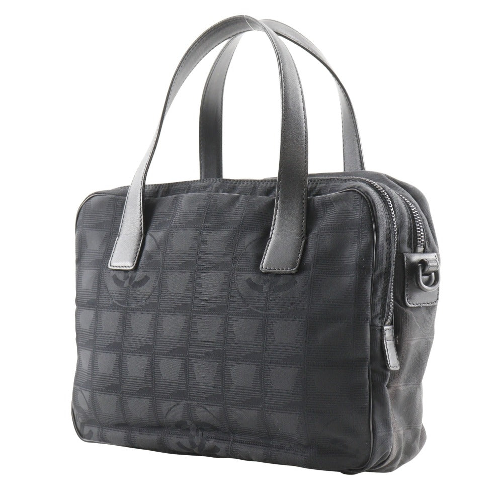 CHANEL Handbag A15973 Nylon canvas black 2WAYShoulder New travel line Women Used Authentic