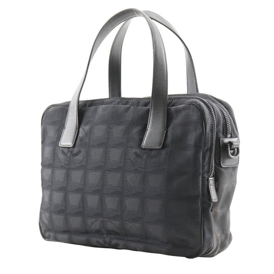 CHANEL Handbag A15973 Nylon canvas black 2WAYShoulder New travel line Women Used Authentic