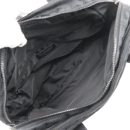 CHANEL Handbag A15973 Nylon canvas black 2WAYShoulder New travel line Women Used Authentic