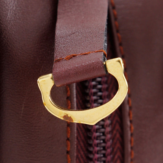 CARTIER Clutch bag Calfskin Bordeaux business bag Must Line unisex(Unisex) Used Authentic